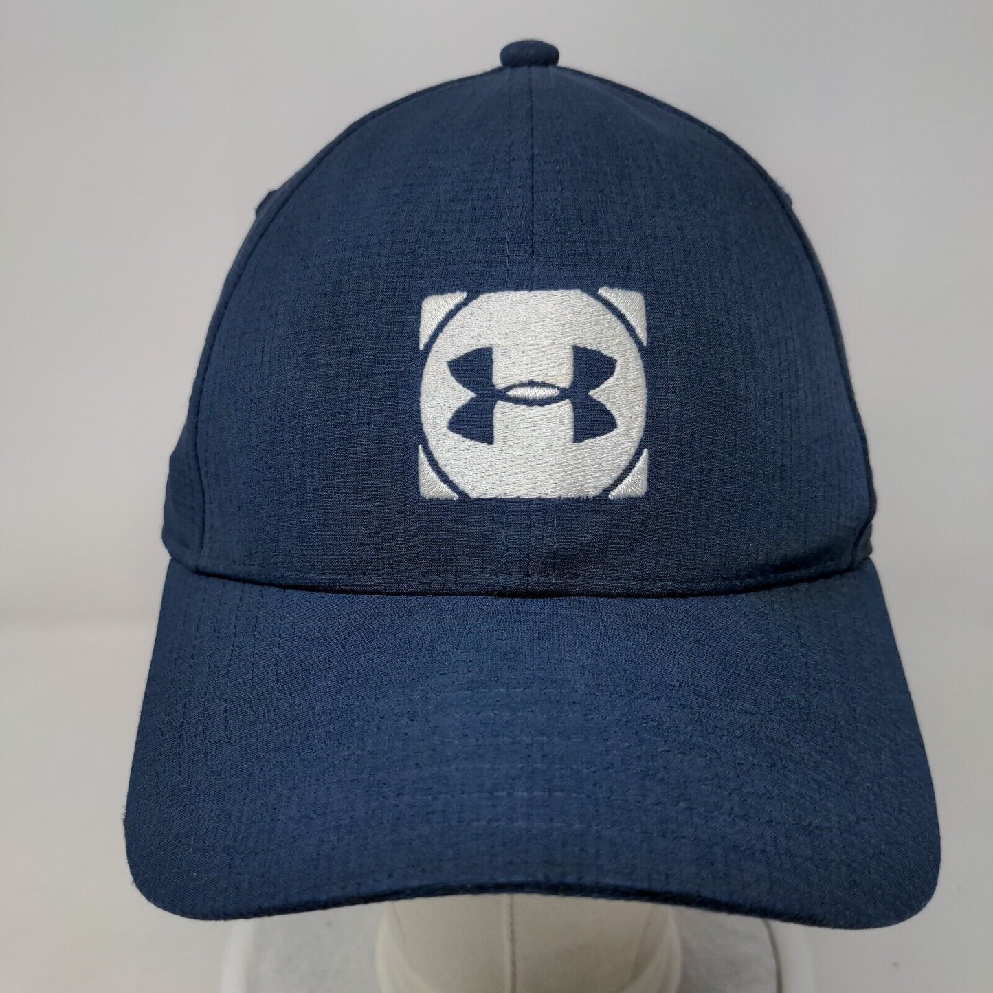 Under Armour Golf Fitted Hat Blue Medium/Large Embroidered Classic Fit