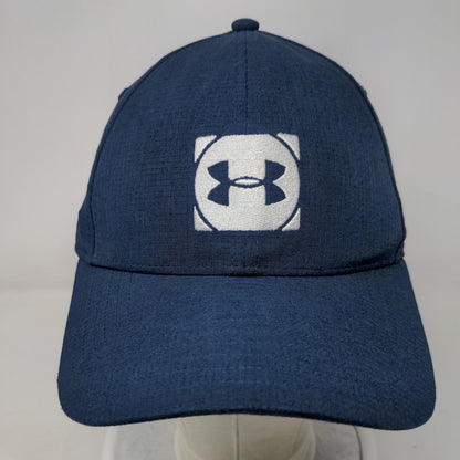 Under Armour Golf Fitted Hat Blue Medium/Large Embroidered Classic Fit