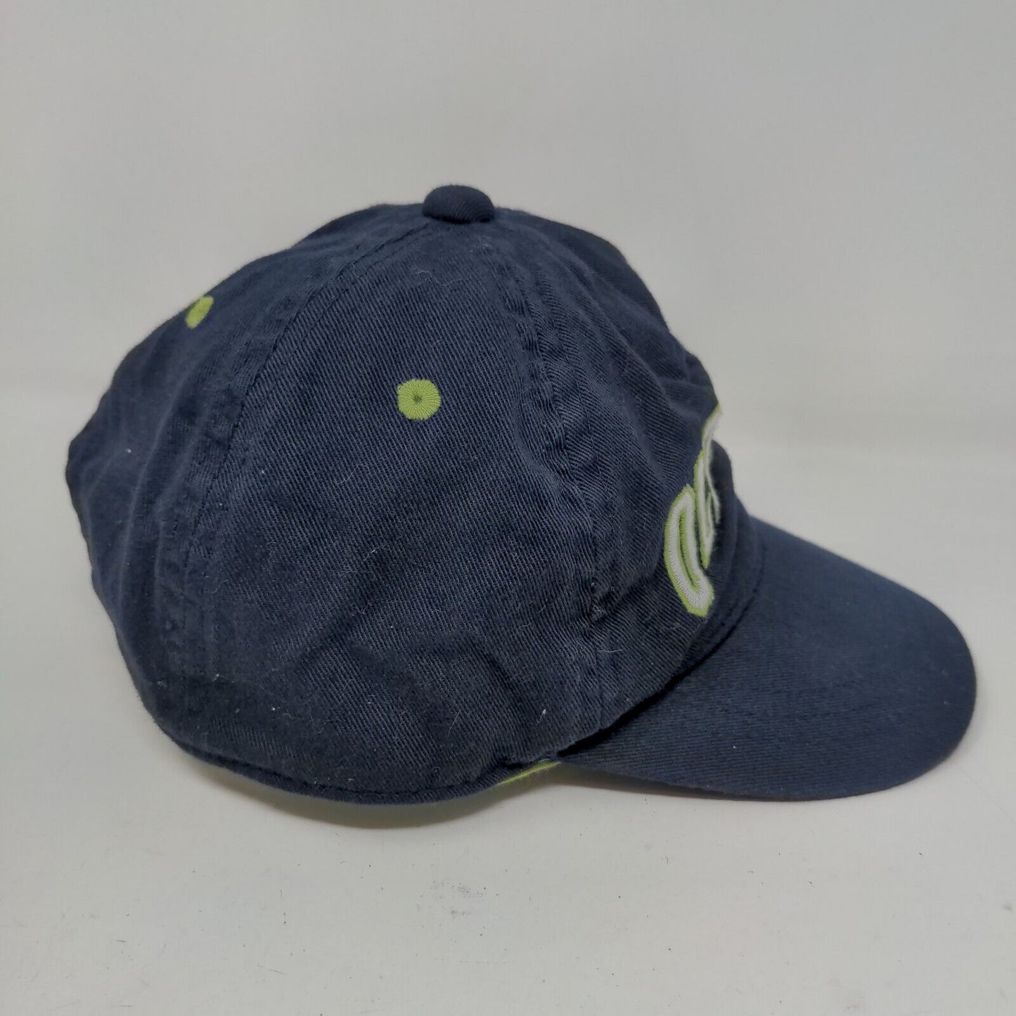 Old Navy Boy's Stretchy Hat Blue Size Small Embroidered Logo 100% Cotton