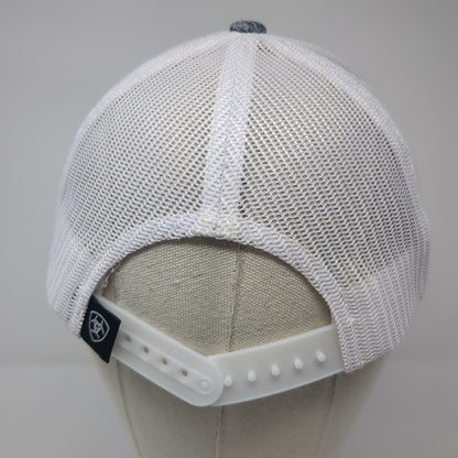 Ariat Logo Snapback Mesh Back Trucker Hat Multi One Size Embroidered