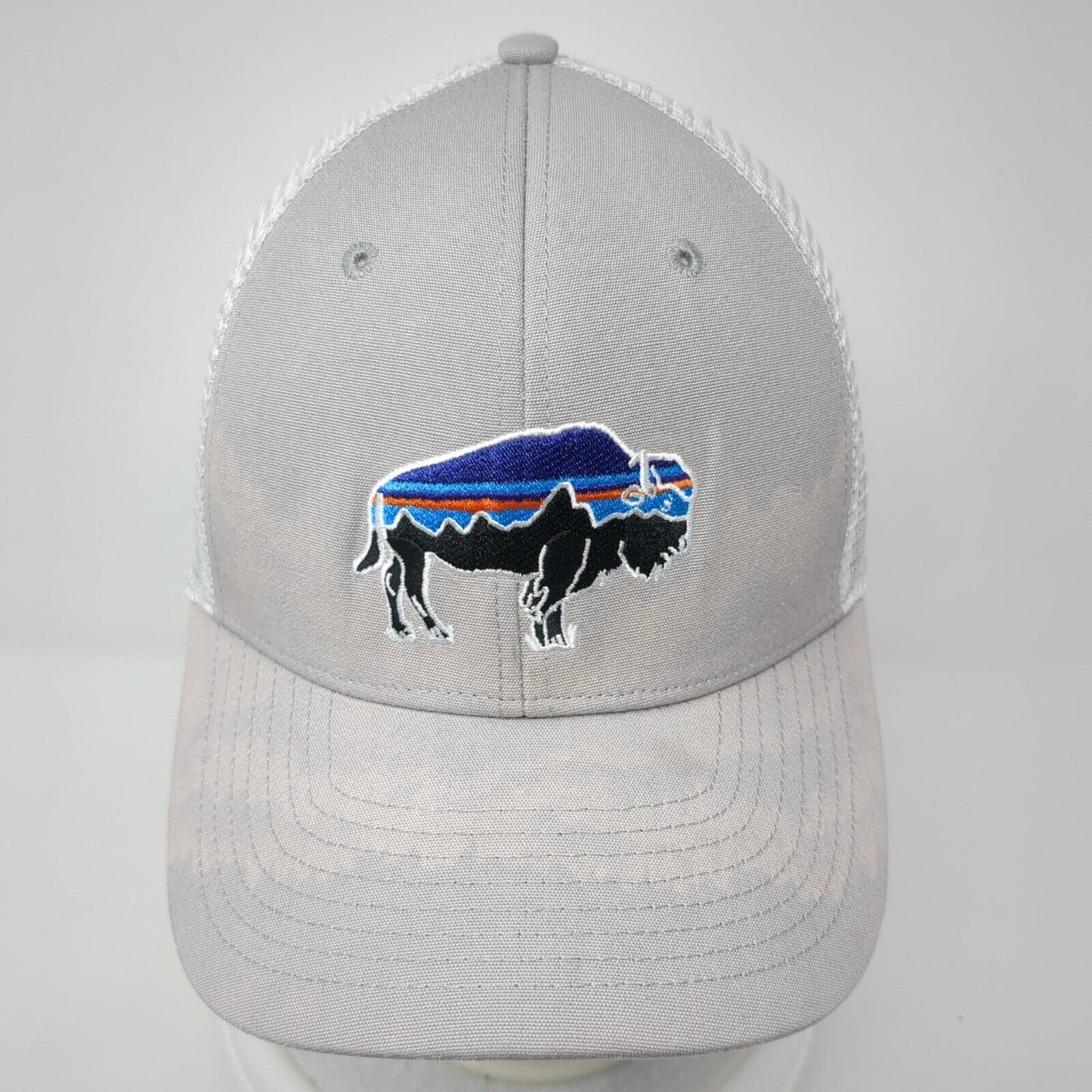 Buffalo Snapback Trucker Hat Gray One Size Adjustable Mesh Back Patagonia
