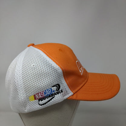 Autolite Fitted Mesh Back Hat Orange White Embroidered NASCAR Performance Logo