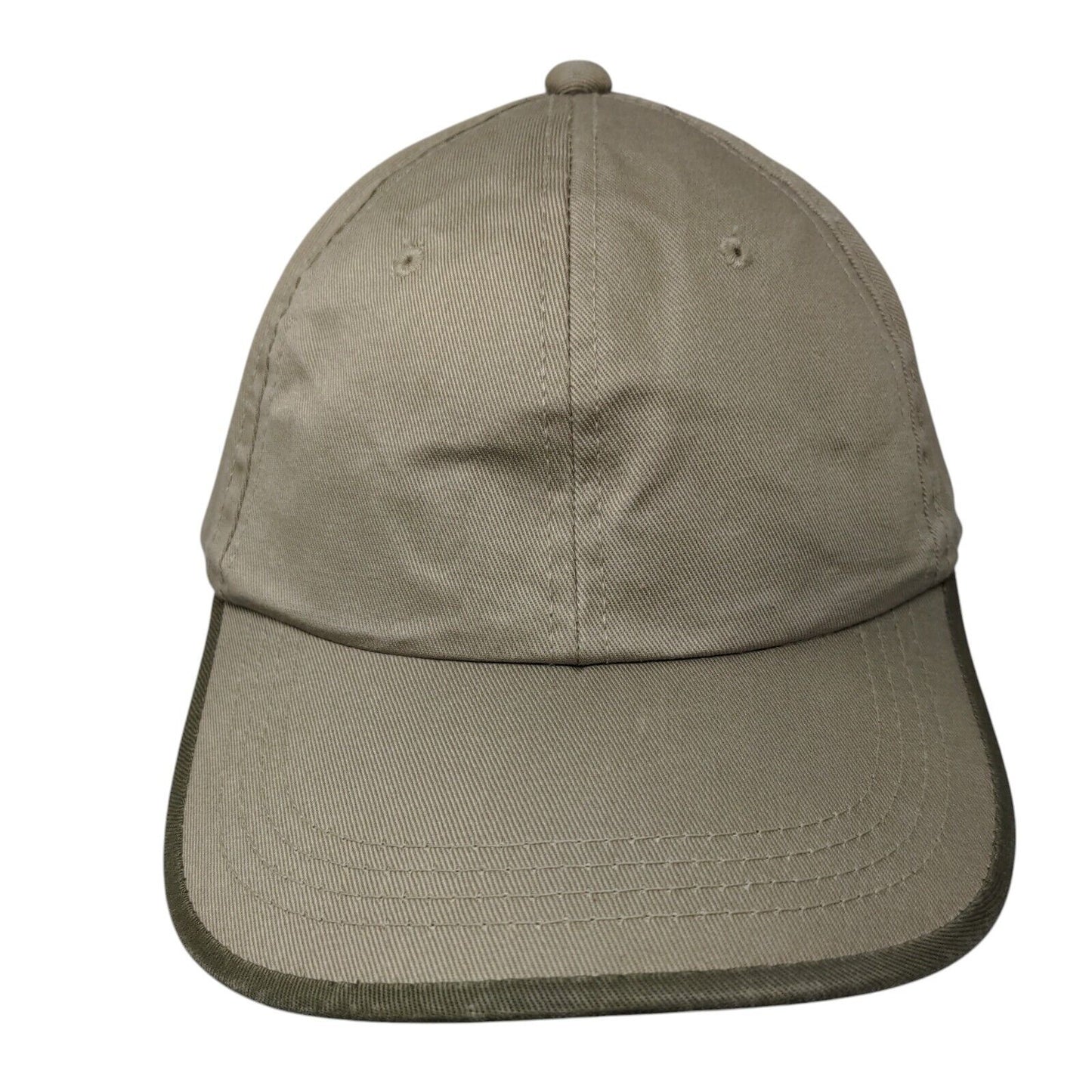 Signatures Snapback Hat Tan OSFM Adjustable Solid Vent Holes Blank