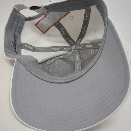 Titleist Baseball Cap White OSFM Blue Pro V1 FJ Logo Slideback Hat Performance