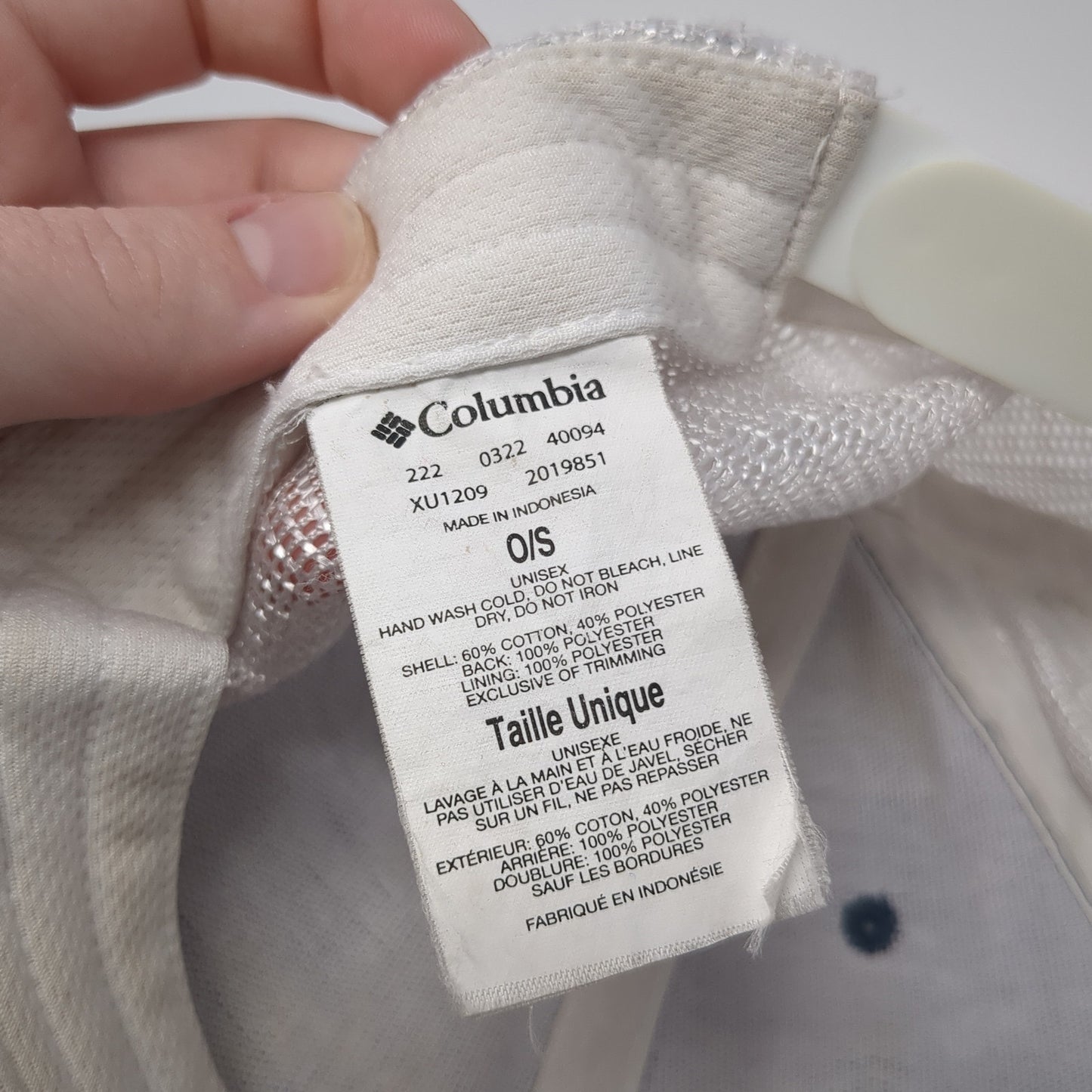 Columbia Logo Snapback Trucker Hat Blue One Size Mesh Back Colorblock