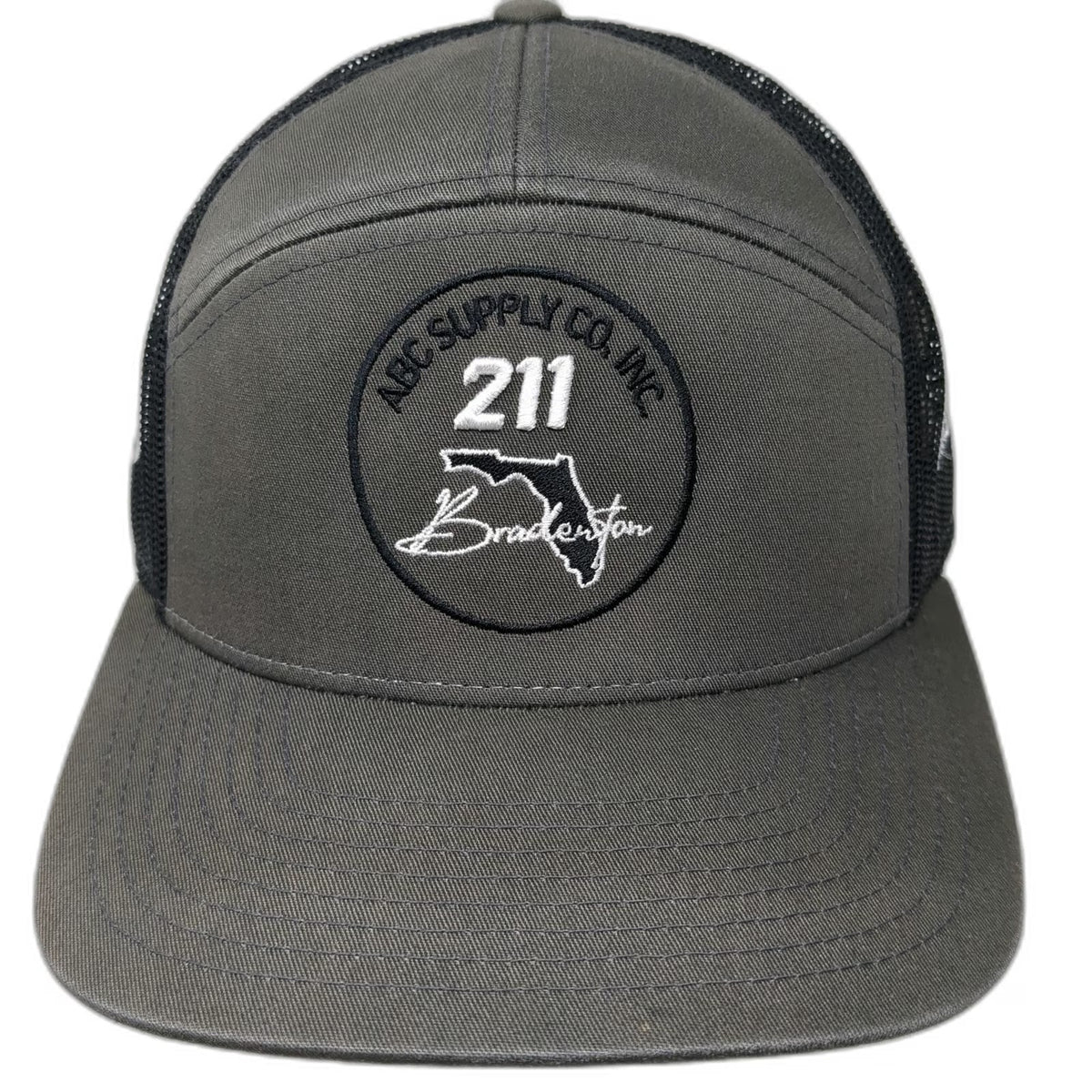 Richardson Trucker Hat Gray Black One Size ABC Supply Co 211 Bradenton Florida