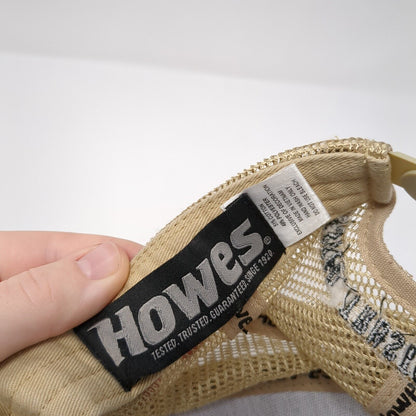 Howes Snapback Trucker Hat Black One Size Mesh Back Embroidered 6 Panel