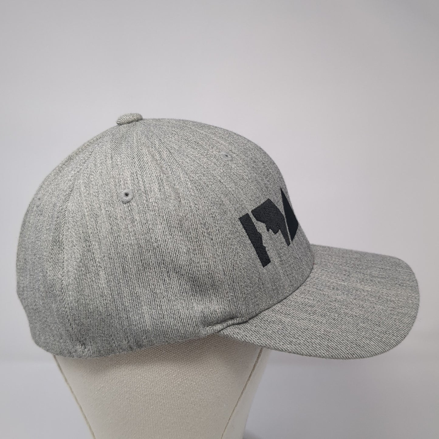 Idaho Spell Out Fitted Hat Gray XL Embroidered Stretch Flexfit Yupoong
