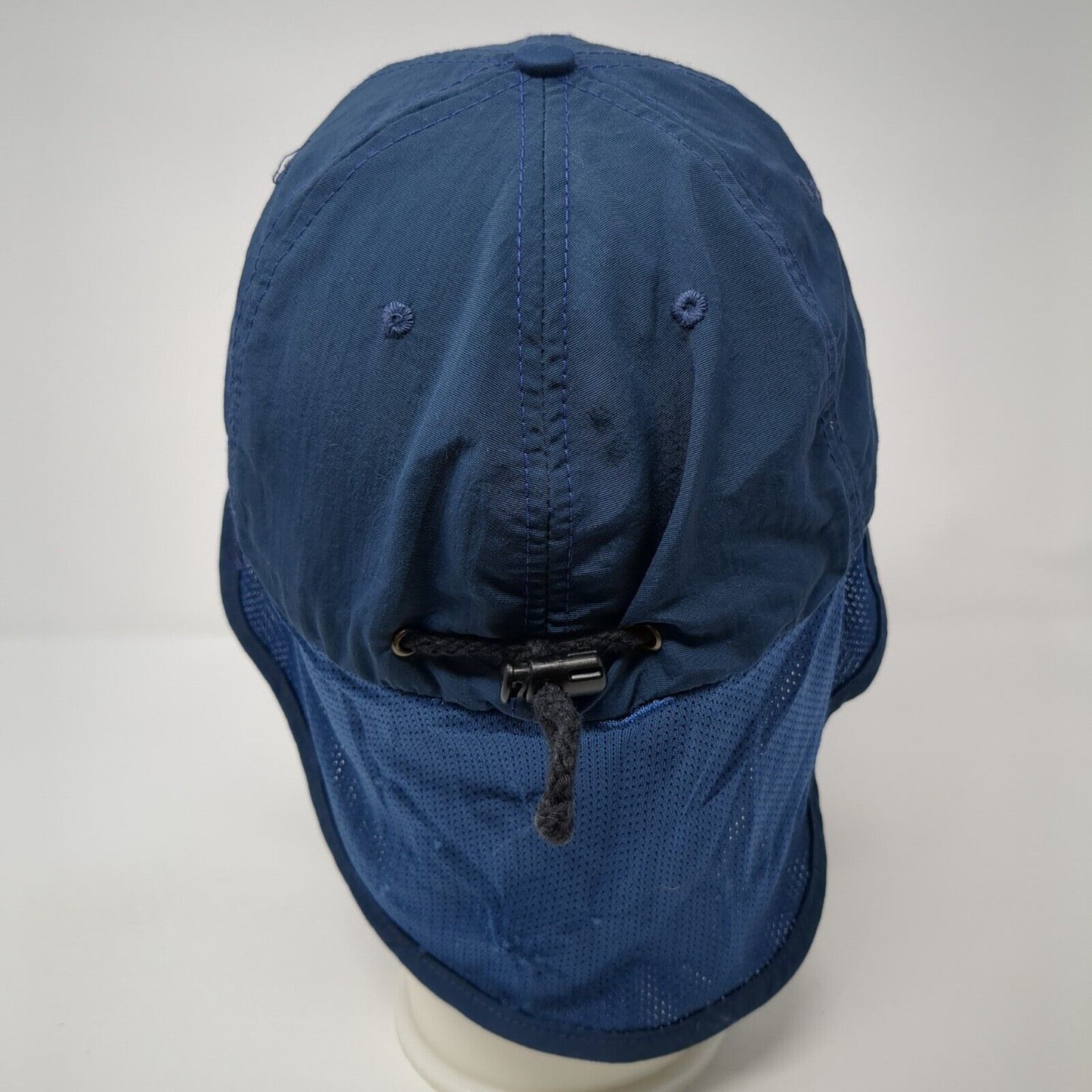 Unbranded Trapper Hat Blue One Size Adjustable Drawstring Ear Flaps 6 Panel