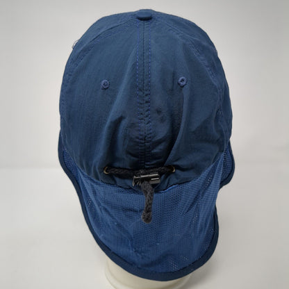 Unbranded Trapper Hat Blue One Size Adjustable Drawstring Ear Flaps 6 Panel