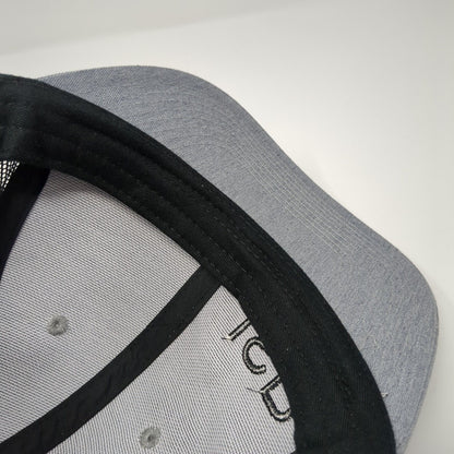 JSP Snapback Mesh Back Trucker Hat Gray One Size Port Authority 6 Panel