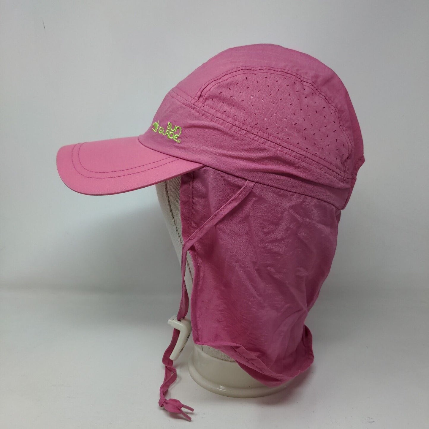 Sunglade UV Flap Cap Pink Large Face Cover Chin Strap Fishing UPF50+