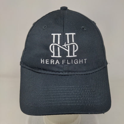 Hera Flight Strapback Hat Black One Size Embroidered Port & Company