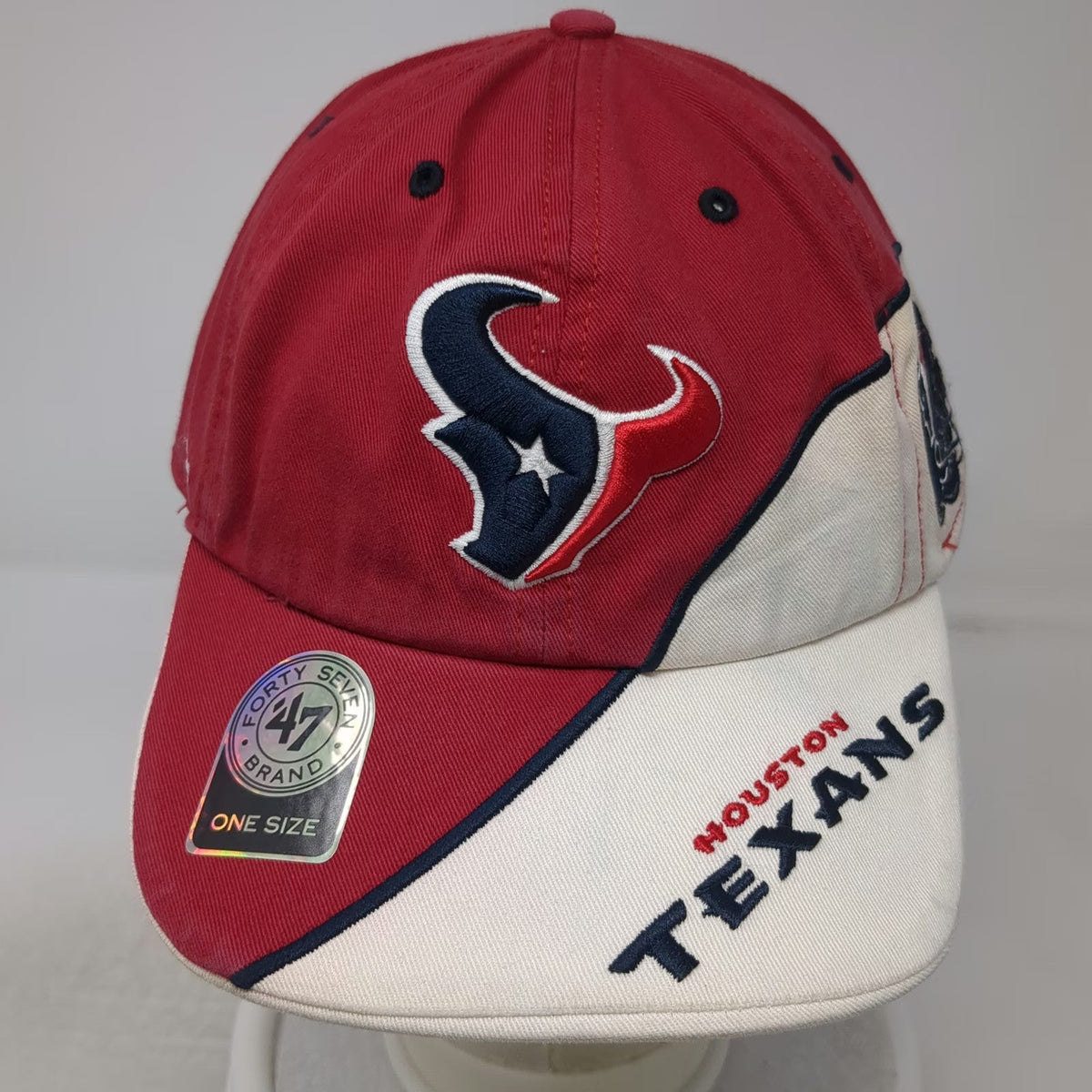 '47 Houston Texans NFL Red One Size Cap Strapback Embroidered Logo Helmet Hat