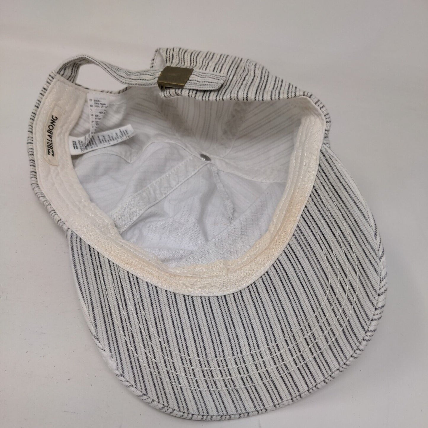 Billabong Slideback Hat Multicolor One Size Adjustable Pinstripe Blank Cotton