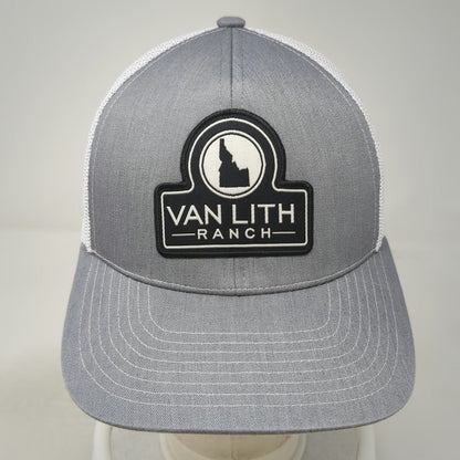 Pacific Headwear Trucker Hat Gray One Size Idaho Van Lith Ranch Mesh Snapback