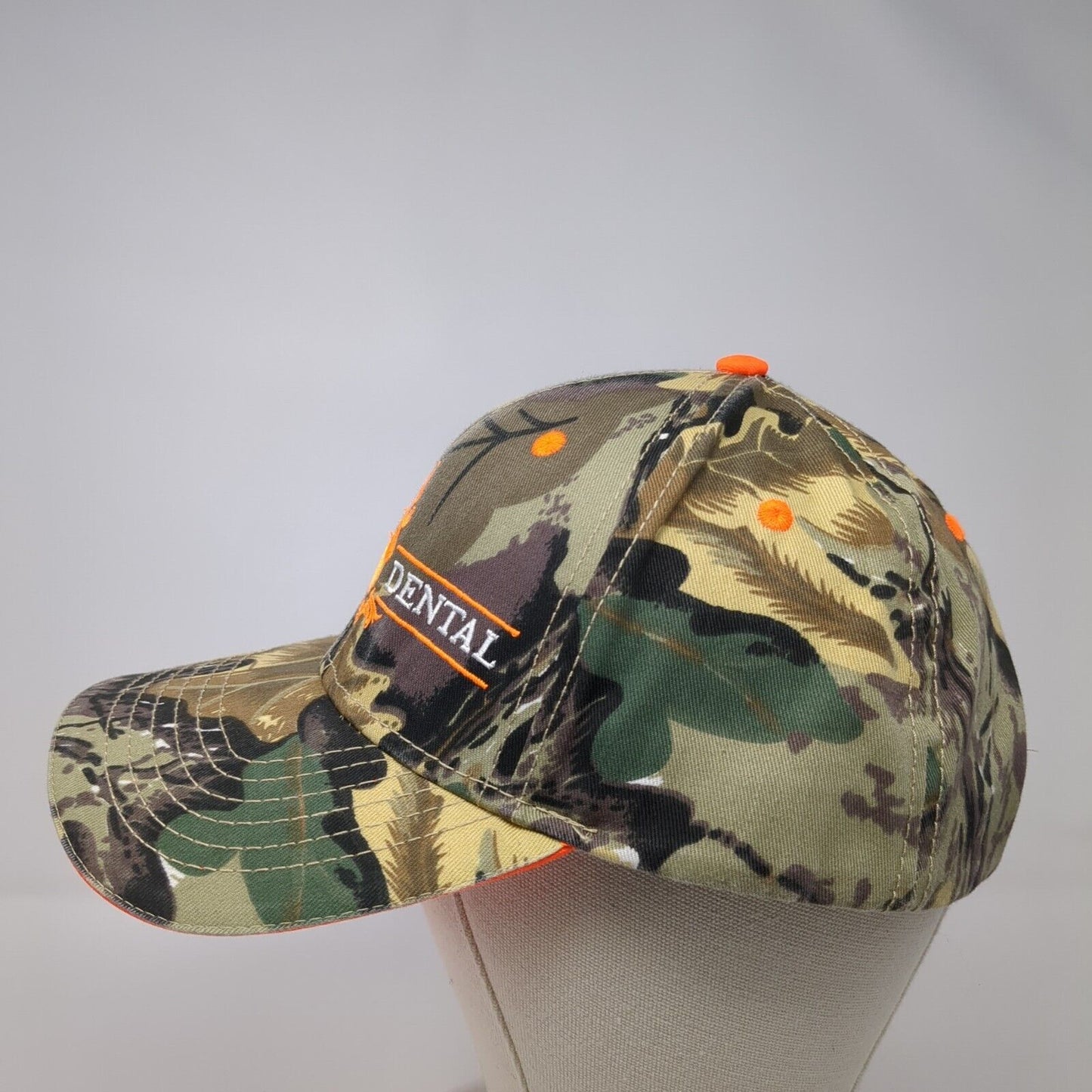 Elkins Dental Strapback Hat Camo One Size 6 Panel Embroidered Hunting