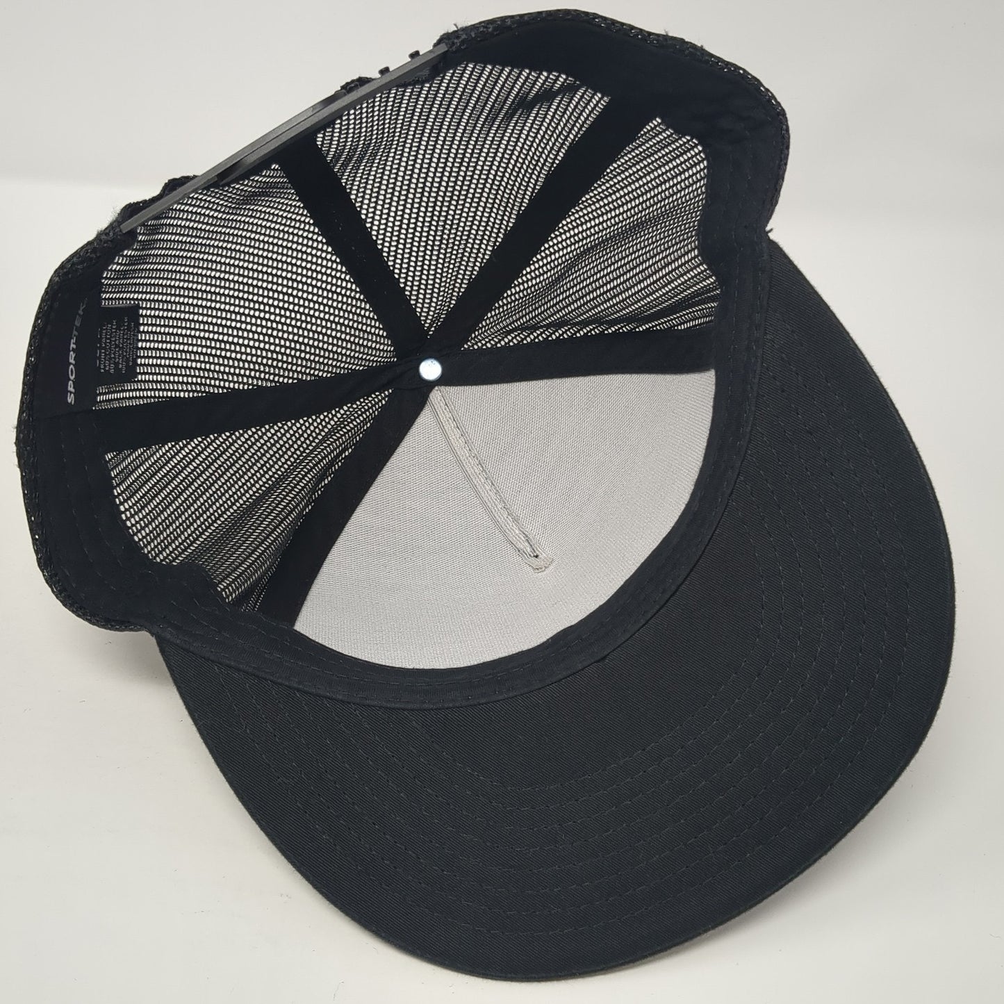 208 Properties Patch Snapback Trucker Hat Black One Size Mesh Back