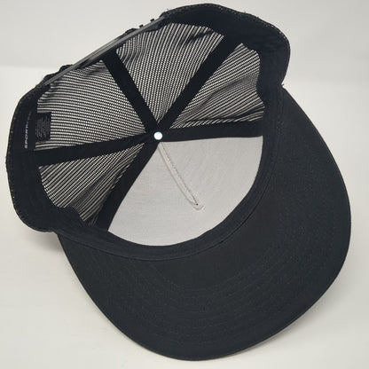 208 Properties Patch Snapback Trucker Hat Black One Size Mesh Back