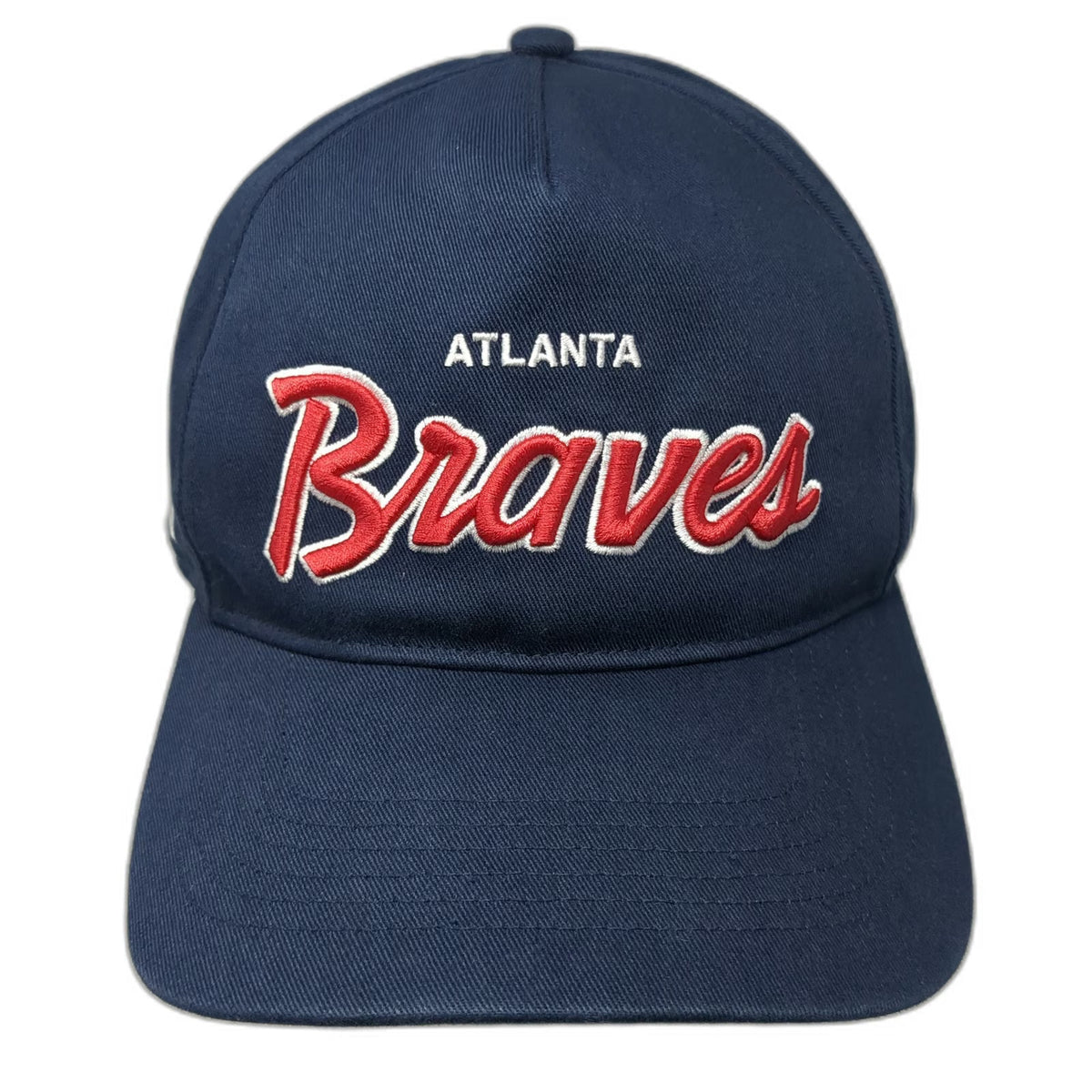 '47 Atlanta Braves MLB 5 Panel Blue Red One Size Snapback Hat Cotton Underbrim