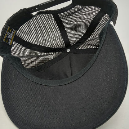 Whiskey Bent Trucker Hat Black One Size Mesh Rope Patch Snapback Old School