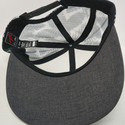 Grace Folly Trucker Hat Gray Black Pink One Size Tropical Palm Tree Heart Mesh