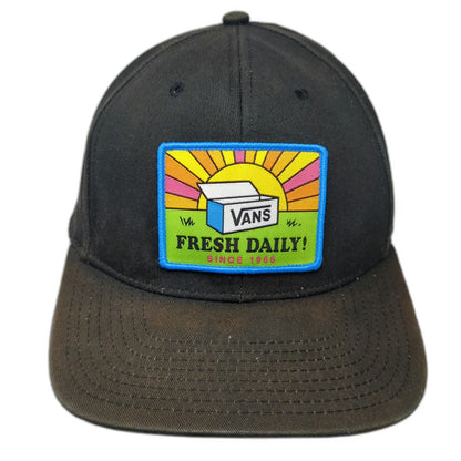 Vans Snapback Black One Size Fresh Daily Patch Green Underbrim Baseball Hat