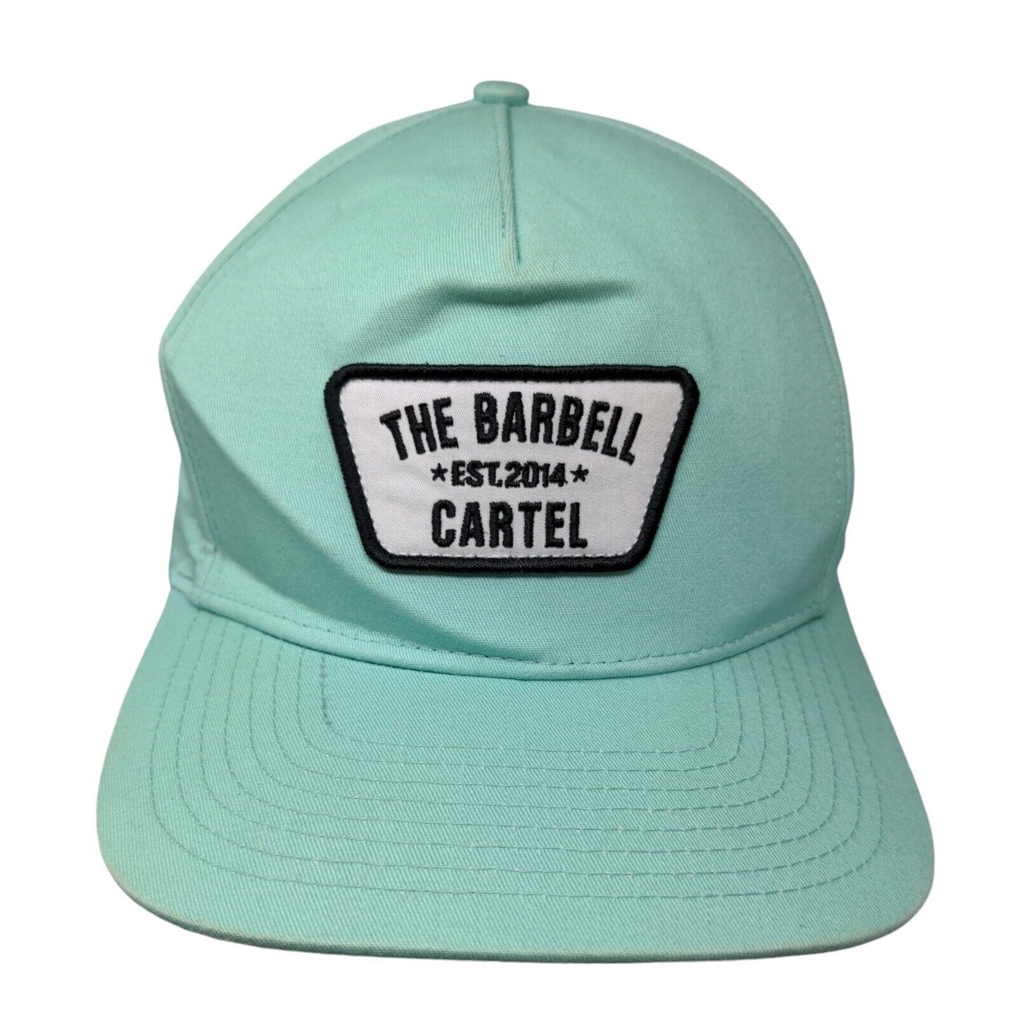 The Barbell Cartel Est. 2014 Snapback Hat Bluish-Green One Size Embroidered