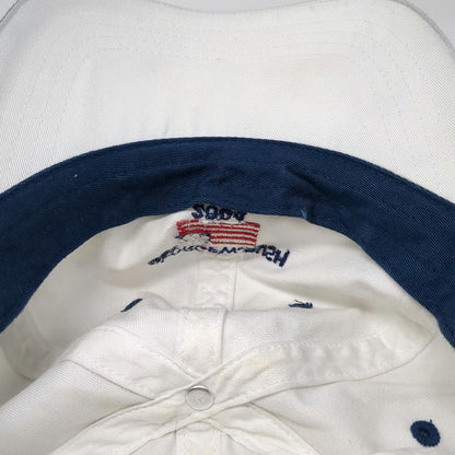Camp David Baseball Cap White Blue One Size George W Bush 2004 American Flag hat