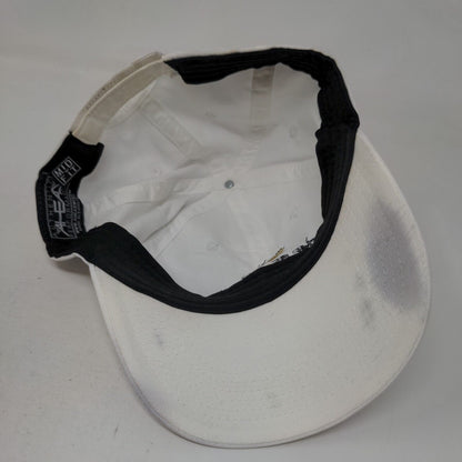 The Bear's Den At Reunion Strapback Hat White Mid Fit Embroidered Ahead