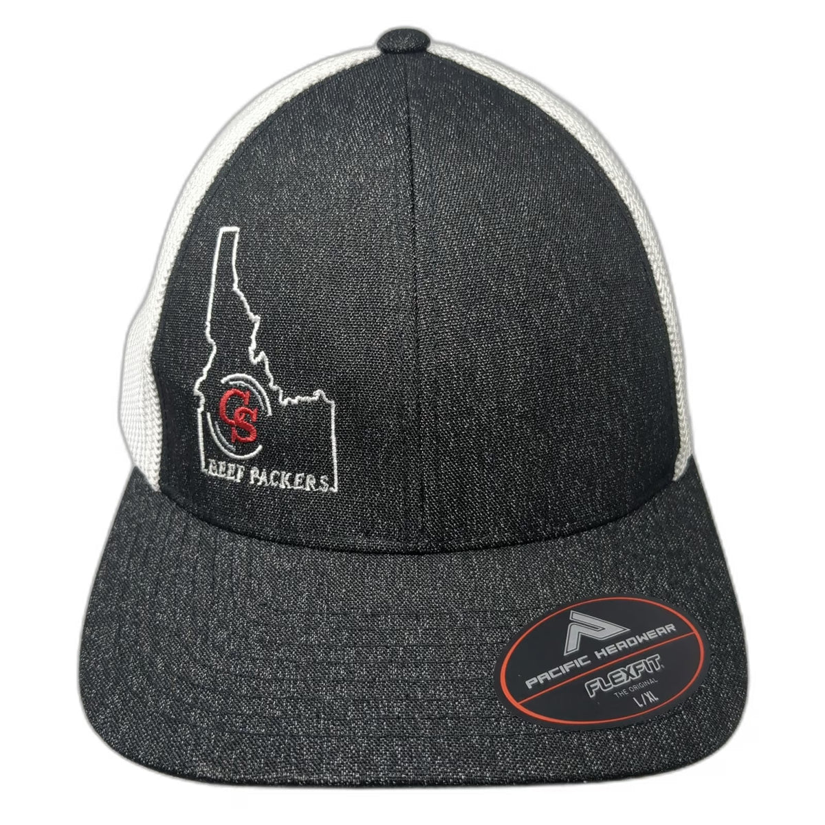 Pacific Headwear Baseball Cap Black XL Idaho Beef Packers Mesh Flexfit Hat