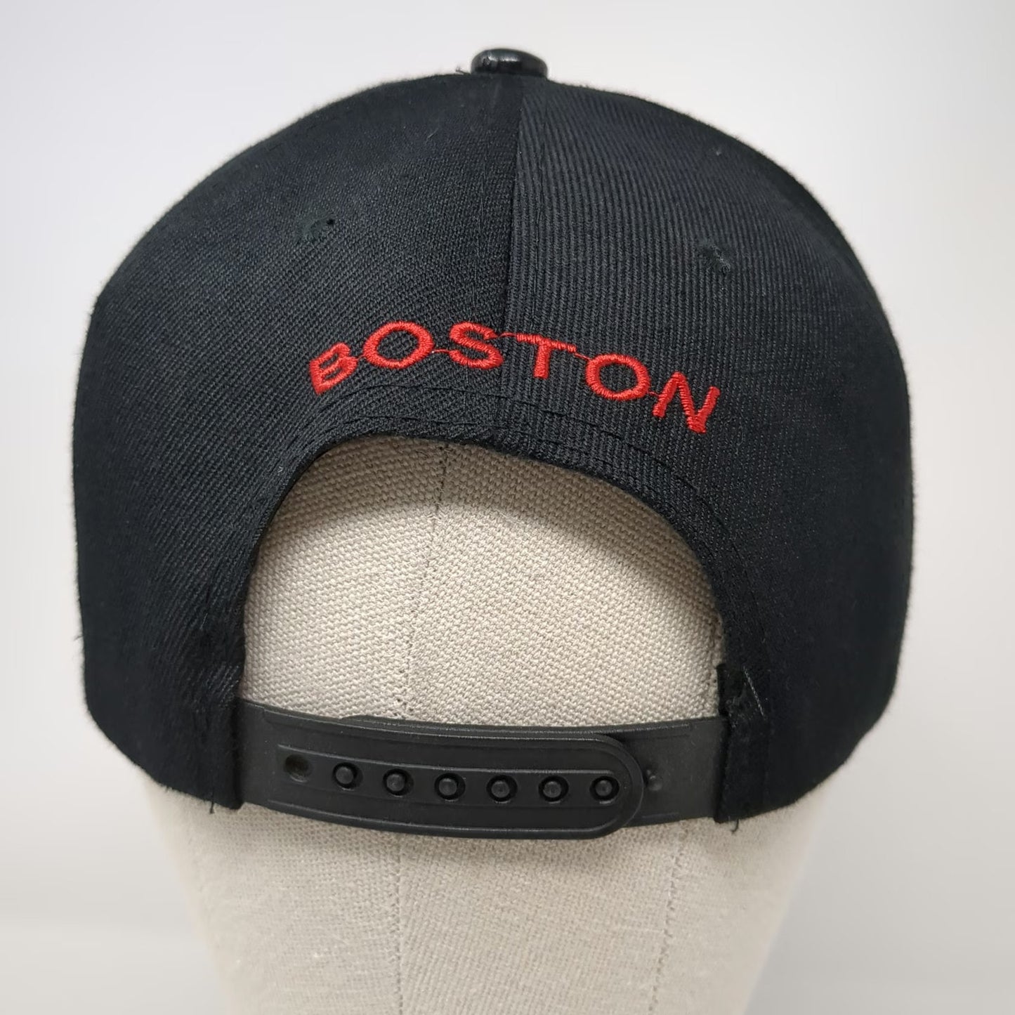 New League Boston Snapback Black One Size Faux Snakeskin Brim Underbrim Hat
