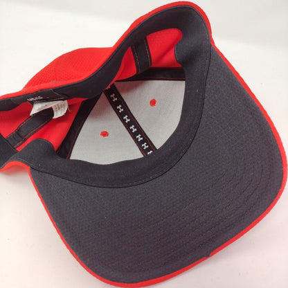 Under Armour Fitted Hat Red M/L Lightweight Embroidered 6 Panel Polyester