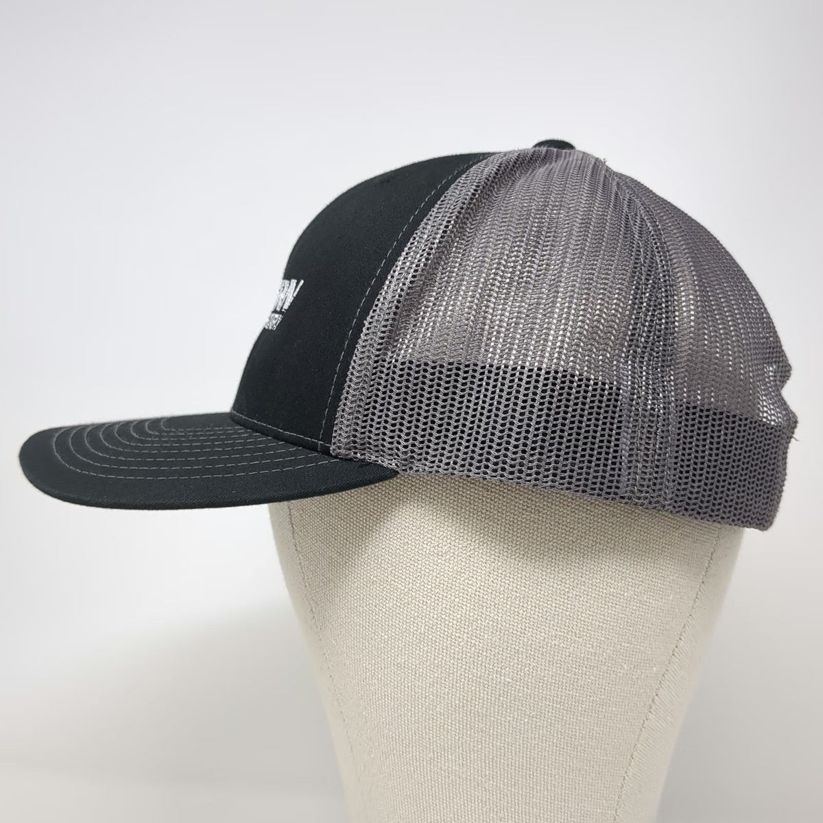 Richardson Trucker Hat Black Gray One Size Mesh Back Snapback Modern Machinery