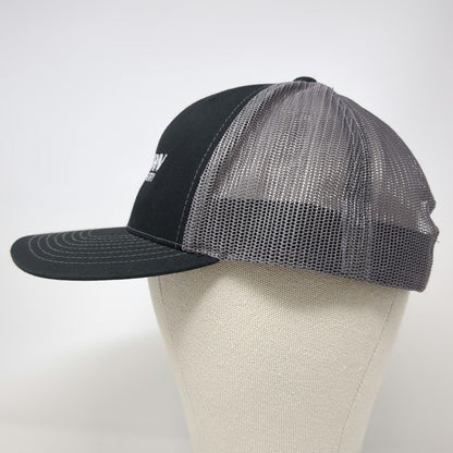 Richardson Trucker Hat Black Gray One Size Mesh Back Snapback Modern Machinery