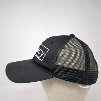 Legacy Church Snapback Mesh Back Trucker Hat Black One Size Embroidered