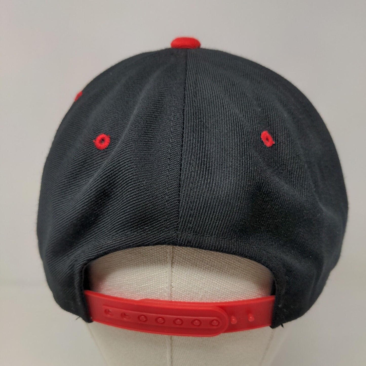Black & Denim Men's Snapback Hat Black Red Embroidered YBOR Logo