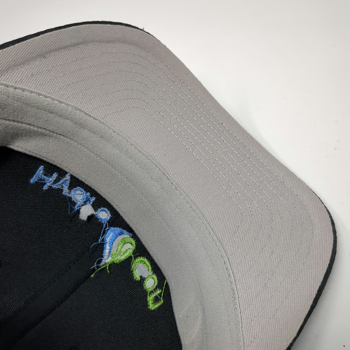 Richardson Baseball Cap Black M Hydro Con Logo Stretch Fit Hat Polyester Mesh