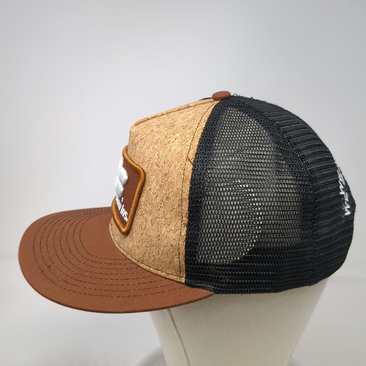 Buck's Bags Brown One Size Trucker Hat Farm Bureau Insurance Idaho Cork Mesh