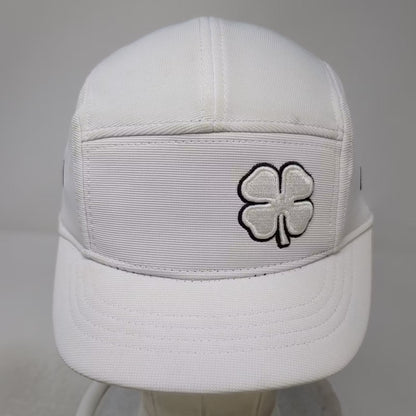Black Clover White 5 Panel Hat One Size Live Lucky Embroidered Adjustable Cap