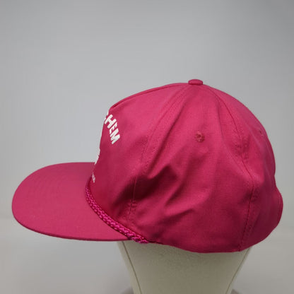 San Sun 5 Panel Pink One Size Rope Hat Dustchem GSL Slideback Embroidered