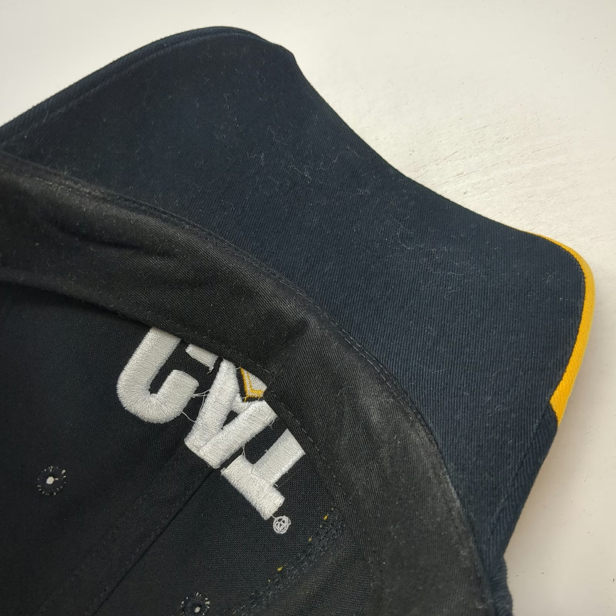 Caterpillar Baseball Cap Black Yellow White One Size Operator Logo Strapback Hat