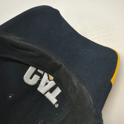 Caterpillar Baseball Cap Black Yellow White One Size Operator Logo Strapback Hat