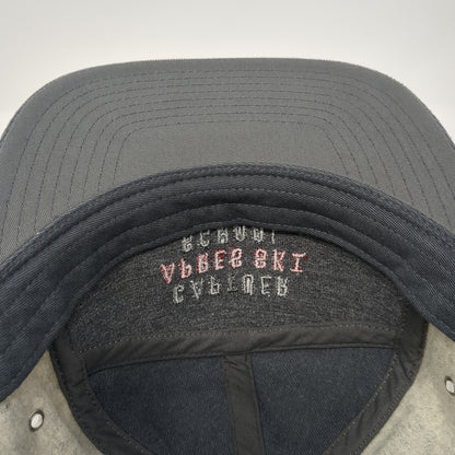 Captuer Apres Ski School 5 Panel Cap Gray One Size Adjustable Embroidered