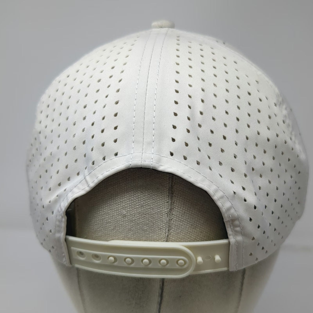Namebrand Trucker Hat White One Size Simplot Logo Rope Brim Perforated Snapback
