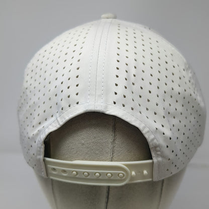 Namebrand Trucker Hat White One Size Simplot Logo Rope Brim Perforated Snapback