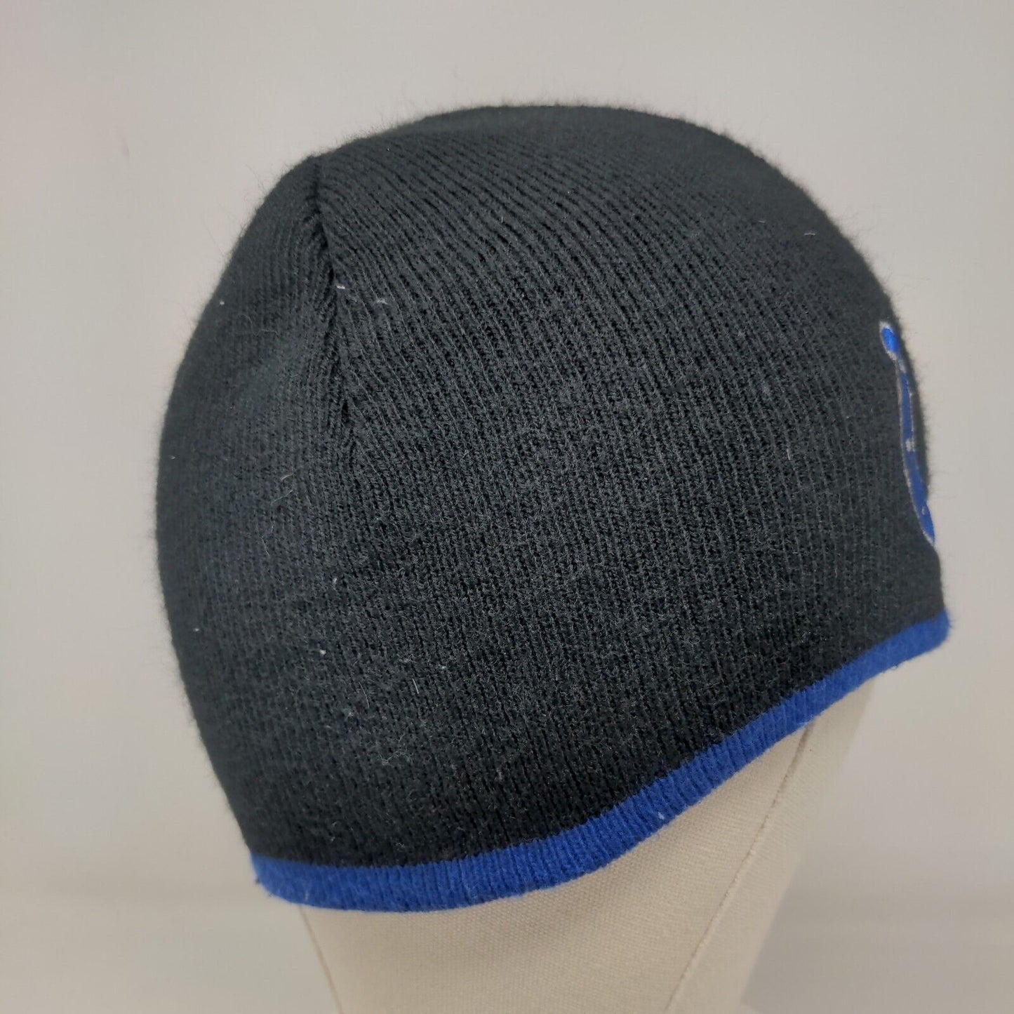 NFL Indianapolis Colts Men's Knit Beanie Hat Black Blue Embroidered Logo
