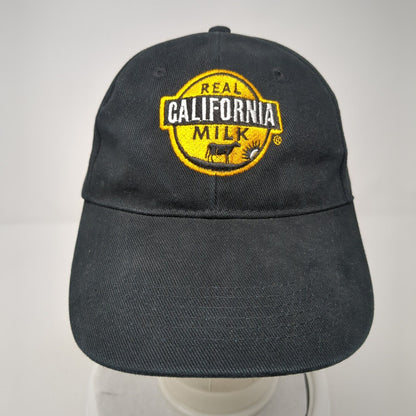 Real California Milk Slideback Hat Black OS Adjustable Embroidered 6 Panel