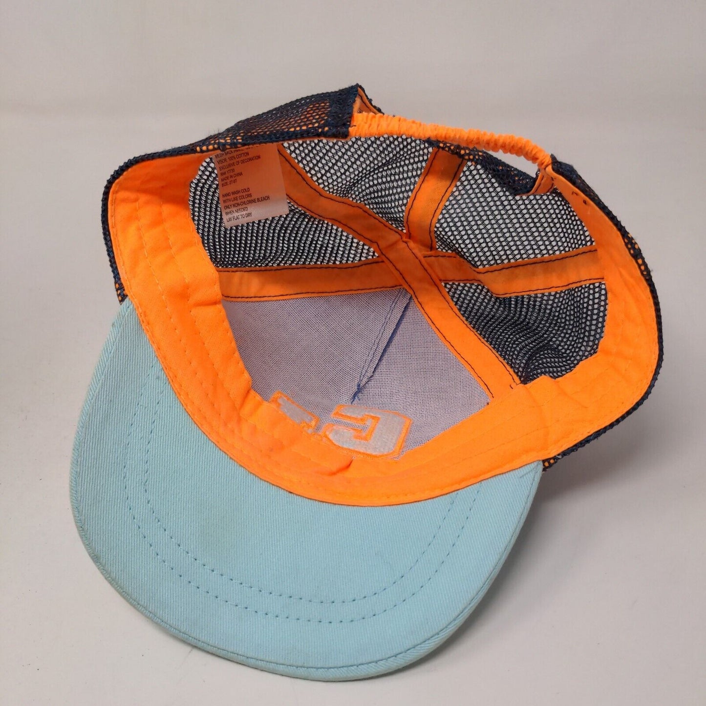 Unbranded Boy's Toddler Stretchy Mesh Back Hat Blue Size 2T-5T Embroidered Logo