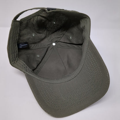 Ama Waterways Slideback Hat Green One Size Adjustable Embroidered Vented Holes
